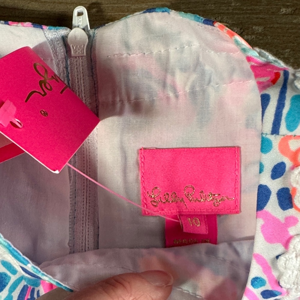 Lilly Pulitzer Girl Little Lilly Classic Shift Dress Treasure Trove - Size 10 - Picture 2 of 13